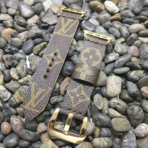 upcycled louis vuitton apple watch strap